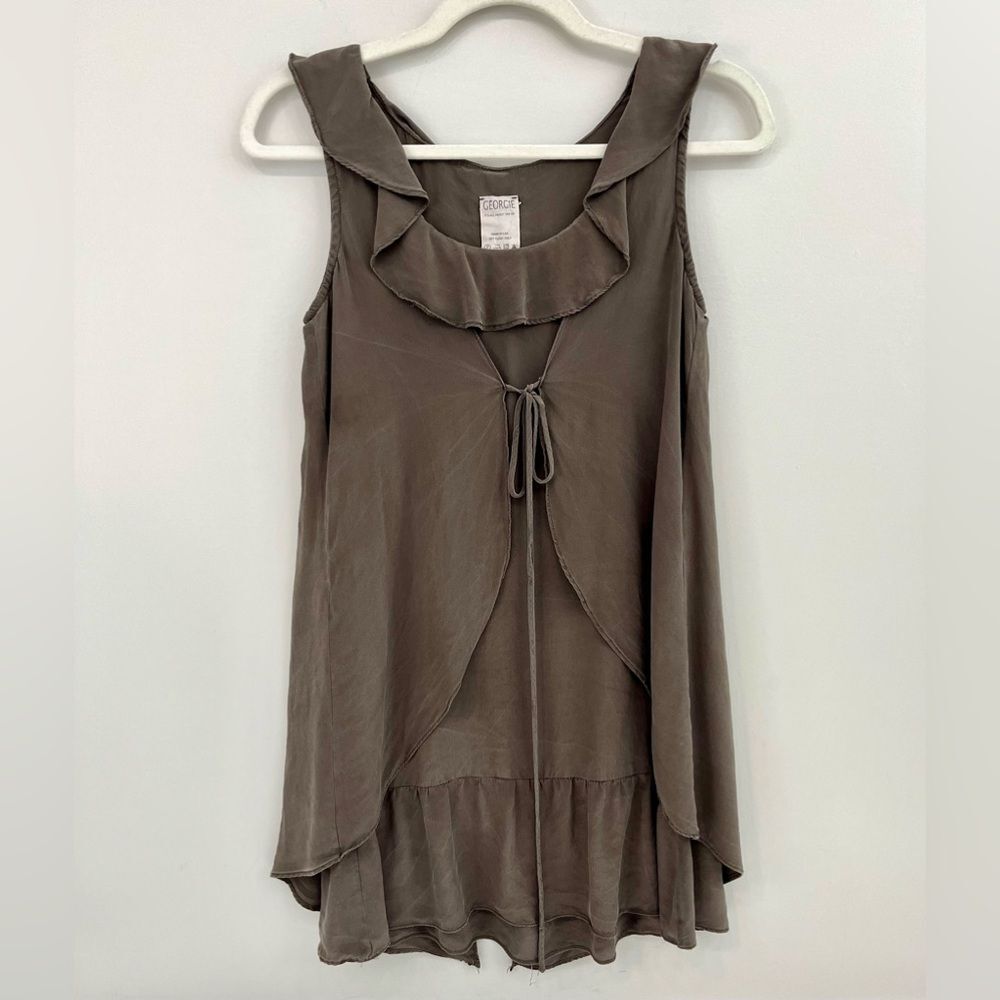 Georgie 100% Silk Layered Top XS